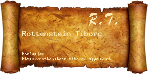Rottenstein Tiborc névjegykártya